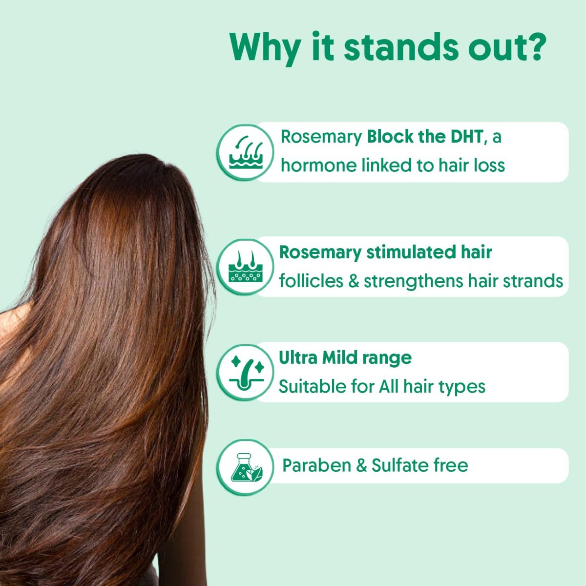 Aravi Organic Rosemary Anti-Hairfall Shampoo | Rosemary Shampoo for Hair Growth & Hairfall Control | Up to 94% Stronger Hair | Sulphate-Free for Men & Women | For All Hair Types | 200ml - Image 3
