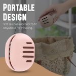 Homeaura Beauty Blender Sponge Holder Silicone Double Sided Breathable Shatterproof Makeup Sponge Holder Potable Travel Case | Pack of 2 |Khaki & Pink| - Image 4