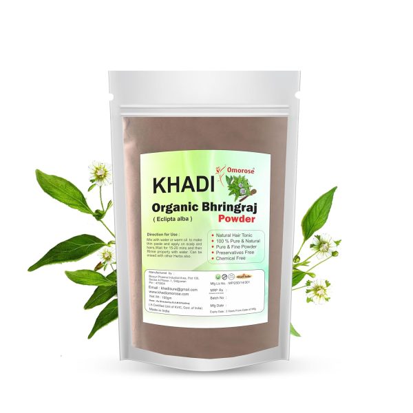 Khadi Omorose Bhringraj Powder For Nourishment Of Skin And Hair | 100 Grams | For Nourihment of Hairs