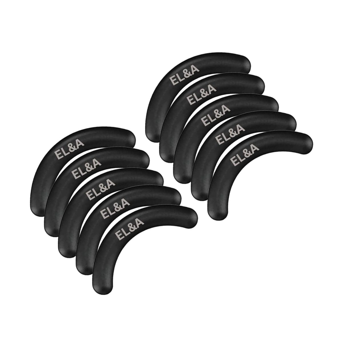 [Ear Lobe & Accessories] Eyelash Curler Replacement Pads | Works with branded & Non-branded Eyelash Curlers | Black, Rubber - Pack of 10