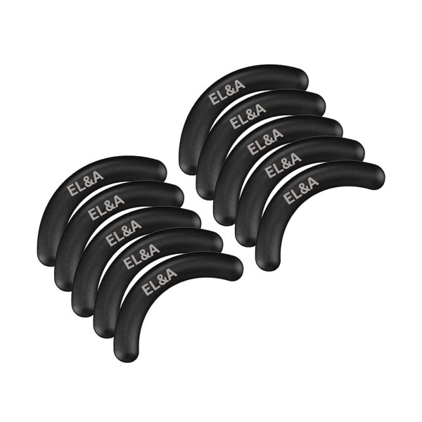 [Ear Lobe & Accessories] Eyelash Curler Replacement Pads | Works with branded & Non-branded Eyelash Curlers | Black, Rubber - Pack of 10