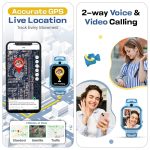 sekyo 'Carepal Pro' Smart Watch for Kids, Boys, Girls | Video Calling, Precise GPS Location | Habit Building, 4G/5G Sim, Games, Pedometer, Camera, Safe Zone Alert | Kids SmartWatch, App Control- Blue - Image 5