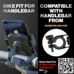 WeCool B1 360° Rotational Mobile Holder for Bikes,Motorcycle Handlebar Mounts for Maps and GPS Navigation,Bike Mobile Holder with One Click Locking, Firm Gripping, Anti Shake and Stable Phone Mount - Image 5