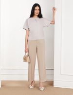 Symbol Premium Women's 'Desk-to-Dinner' Wide Leg 4-Way Stretch Formal Trousers (Flexi-Waist | Easy Care) - Image 3