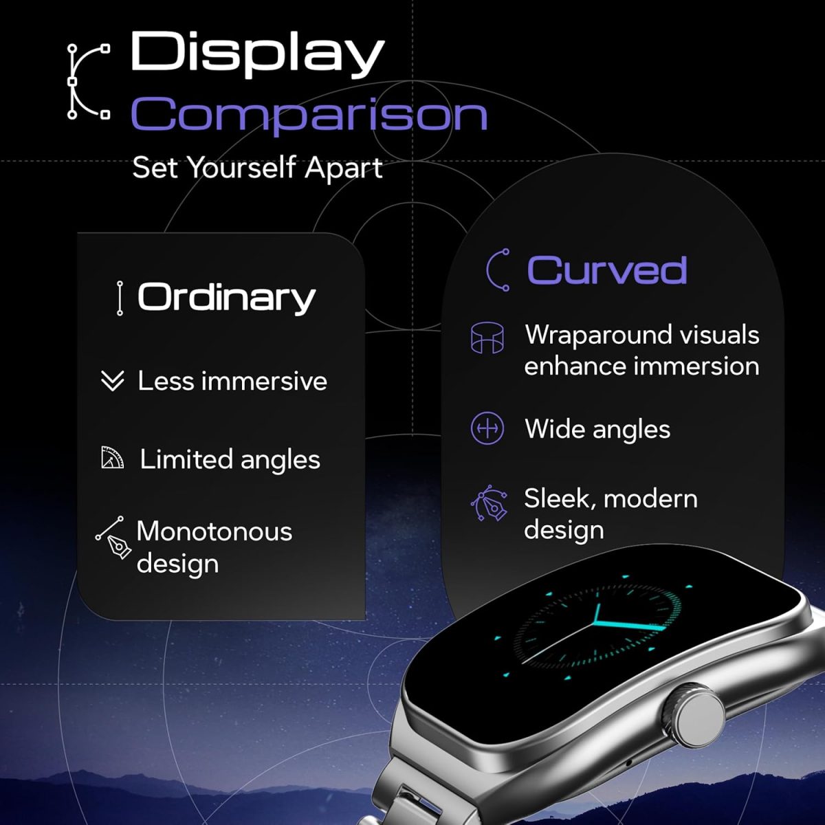 Boult Newly Launched Trail Pro Smartwatch 2.01'' 3D Curved Screen+AMOLED, BT Calling 5.3, 600 Nits Brightness, IP68, 250+ Watchfaces, 120+ Sports Modes, AI Voice Assistant, SpO2 Tracking (Chrome) - Image 4