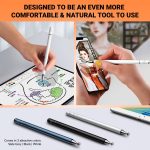 Tukzer Universal Stylus Pen for Smartphone/Tablet/iPad/Pro/Air/iPhone/iOS/Android/All Touch Screens Devices| Fine Point Disc Tip, Lightweight Aluminum Body Magnetic Cap Drawing Writing (White) - Image 9