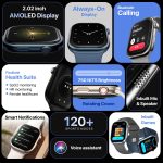 Fire-Boltt Brillia Smart Watch with 51.3mm (2.02 inch) AMOLED Display, Bluetooth Calling, SpO2, Heart Rate Monitoring, 120+ Sports Modes (Brillia, Dark Grey) - Image 3