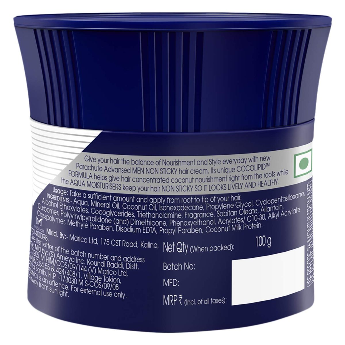 Parachute Advansed Men Hair Cream, Classic, 100 gm - Image 7