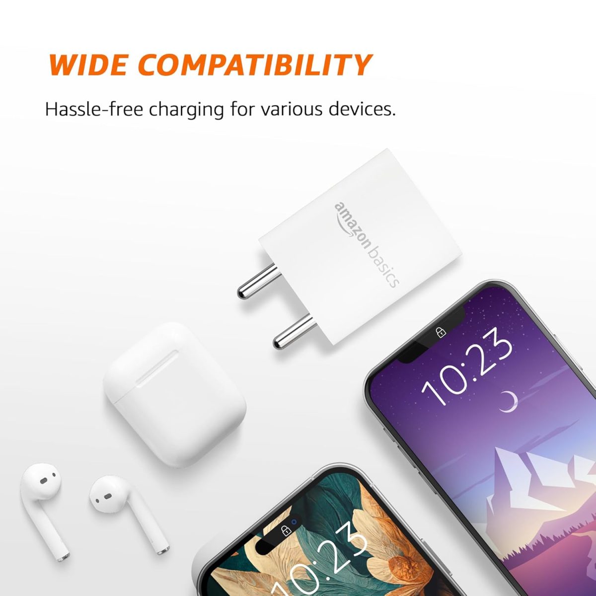 Amazon Basics 12W Dual Port Fast Charger | 12W Max Output | Includes 1 m Type C Cable | Universal Compatibility - Image 4