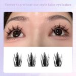 160 PCS Eye Lashes for Women, Natural Look False Eyelashes, Easy to Apply Cluster Lashes, Synthetic Fiber Eyelash Extension Kit for Daily Makeup and Special Occasions - Image 4