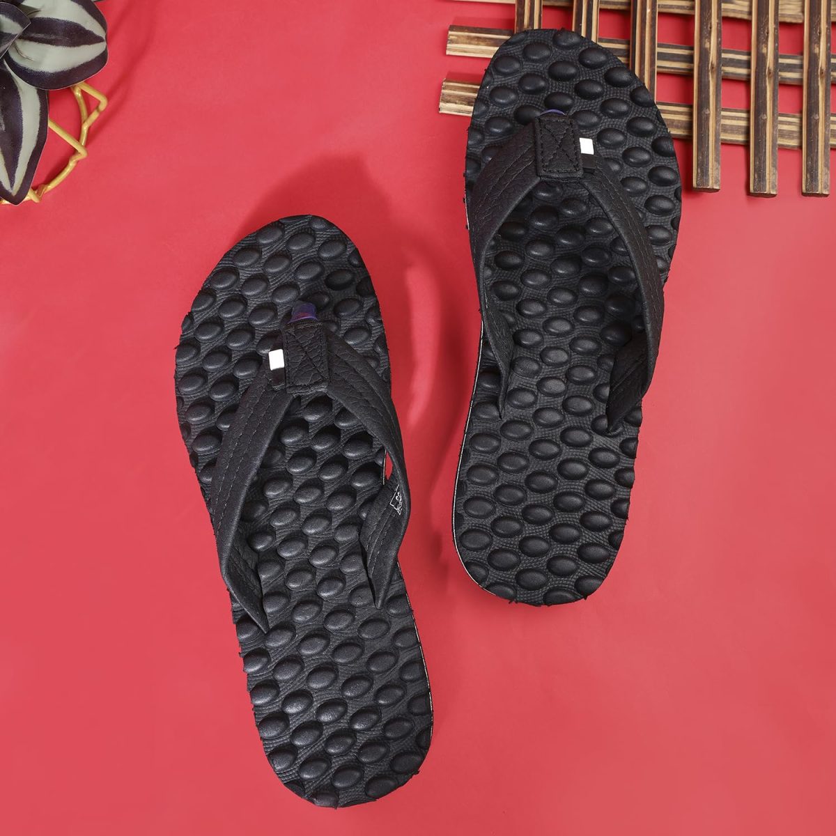 DOCTOR EXTRA SOFT House Slipper for Women's Care |Orthopaedic | Diabetic | Acupressure | Comfortable | MCR | Flip-Flop Ladies and Girl’s Home Slides for Daily Use Bubble-D-20-Black-7-UK - Image 3