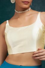 Soch Womens Taffeta Solid Sleeveless Padded Blouse - Image 5