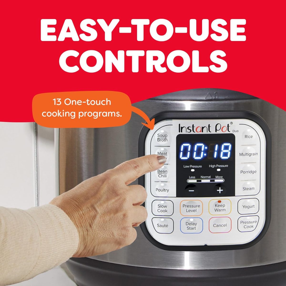 Instant Pot 321 Duo 60 6QT (5.7L), SS304 Stainless Steel Inner Pot, 7-in-1 Electric Pressure Cooker, Slow Cooker, Rice Cooker, Steamer, Saute, Yogurt Maker and Keep Warmer, Automatic Rice Cooker - Image 3