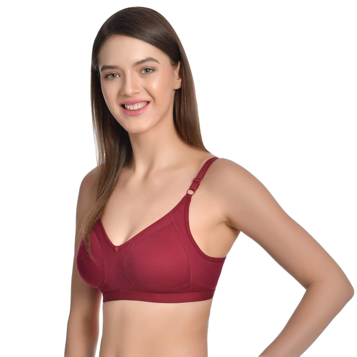 Aimly Women's Cotton Seamless Non-Padded Non-Wired Full Coverage Regular Bra Pack of 3 - Image 5