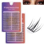 240 Pcs Sunflower False Eyelashes - Natural & Wispy Cluster Lashes for Women, Reusable DIY Eyelash Extensions Kit, Lightweight & Comfortable for Daily or Party Looks(11mm)