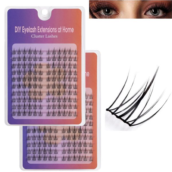 240 Pcs Sunflower False Eyelashes - Natural & Wispy Cluster Lashes for Women, Reusable DIY Eyelash Extensions Kit, Lightweight & Comfortable for Daily or Party Looks(11mm)