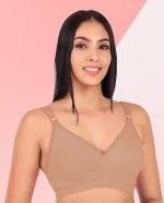 Clothonics Womens Non-Padded Non-Wired Seamless Double Layered T-Shirt Bra - Pack of 3 - Image 6