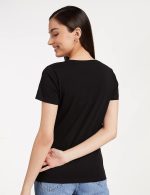 Amazon Brand - Symbol Women's Cotton Stretch Regular Fit V Neck Half Sleeve T-Shirt (Pack of 2 | Available in Plus Size) - Image 3