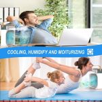 BM Ecom Traders Portable, 500 ml Water Tank USB Personal Cooler, Mini Humidifier Fan with 7 Colors LED Light, 3 Timer, Wind Speeds & Spray Modes for Office, Home - Image 5
