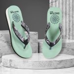 DOCTOR WALK Women's Floral Print Flip Flops, Mint Green, Comfort Platform Sandals - Image 4