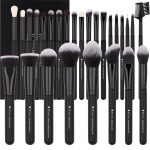 DUCARE Synthetic Bristles Makeup Brushes - Black , Pack of 27 , DRM-DF2725