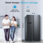 Midea 592 L Side By Side,frost free Wi-Fi Double Door Refrigerator Voice Assistant, App Control, Inverter, (MDRS791MIF28IND Jazz Black) - Image 3