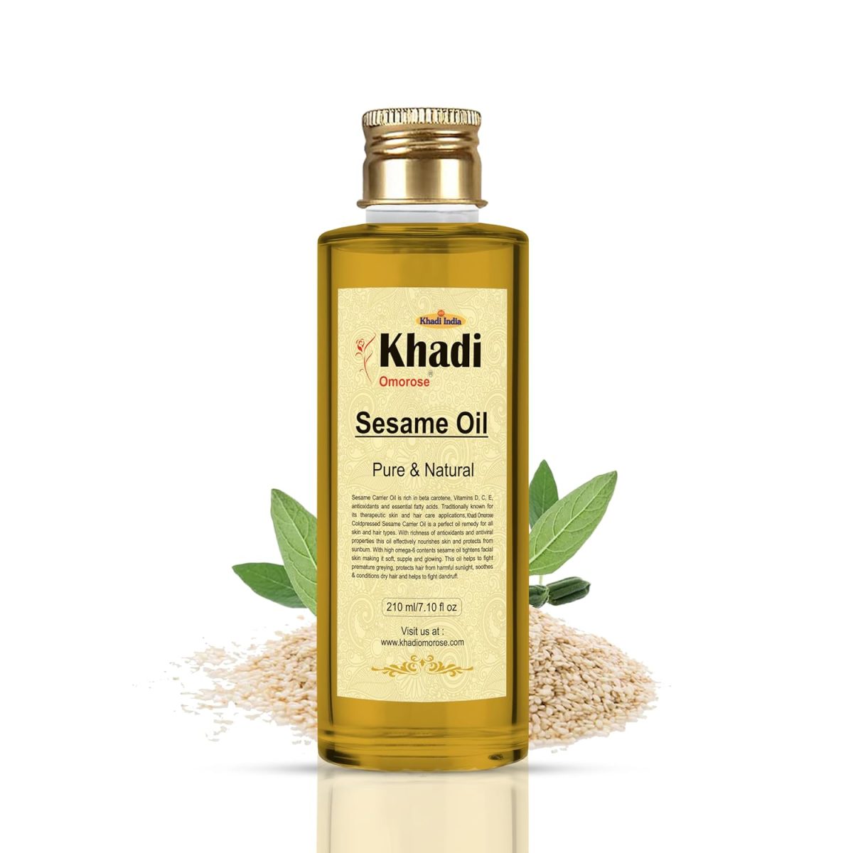 Khadi Omorose Sesame Carrier Oil (Pure & Coldpressed) -210 ml