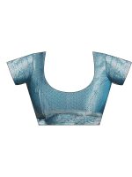 Satrani Women's Georgette Banarasi Jacquard Saree with Unstitched Blouse Piece - Image 6