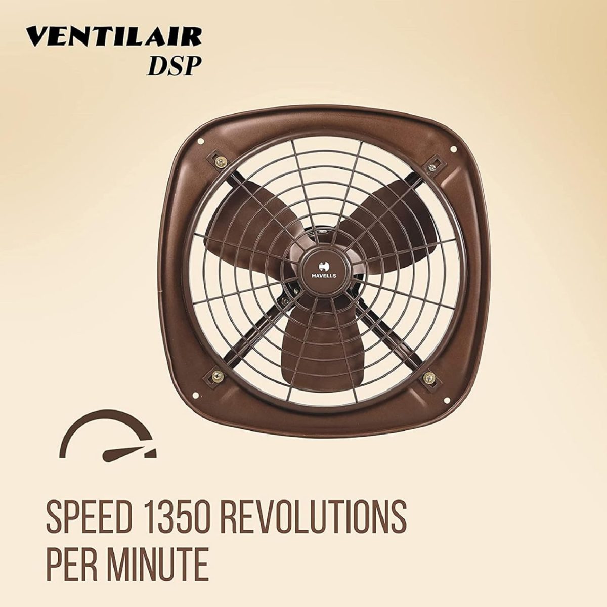 Havells Ventil Air DSP 230mm Exhaust Fan | Strong Air Suction, Rust Proof Body |Suitable for Bathroom, Kitchen, and Office| Warranty: 2 Years | (Pack of 1, Choco Brown) - Image 3