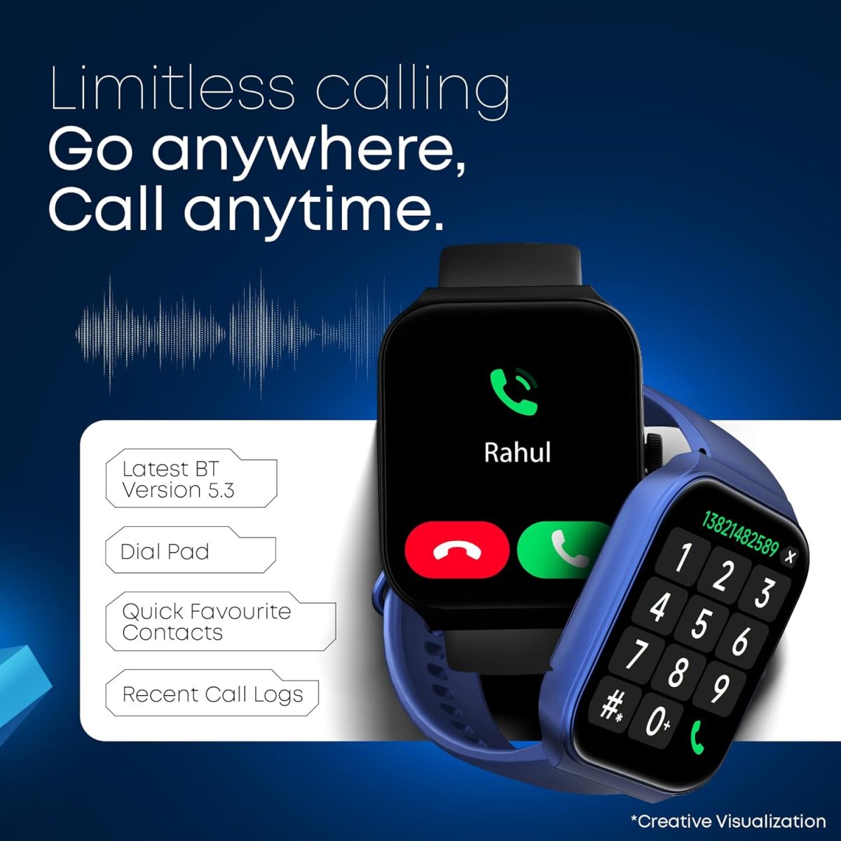Fastrack Limitless FS1 Smart Watch|Biggest 1.95" Horizon Curve Display|SingleSync BT Calling v5.3|Built-in Alexa|Upto 5 Day Battery|ATS Chipset with Zero Lag|100+ Sports Modes|150+ Watchfaces,Black - Image 4