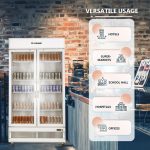 ROCKWELL 739Ltr, Double Glass Door Visi Cooler, Internal LED, 4 Year Warranty, Dynamic Cooling (RVC950C, White) - Image 6