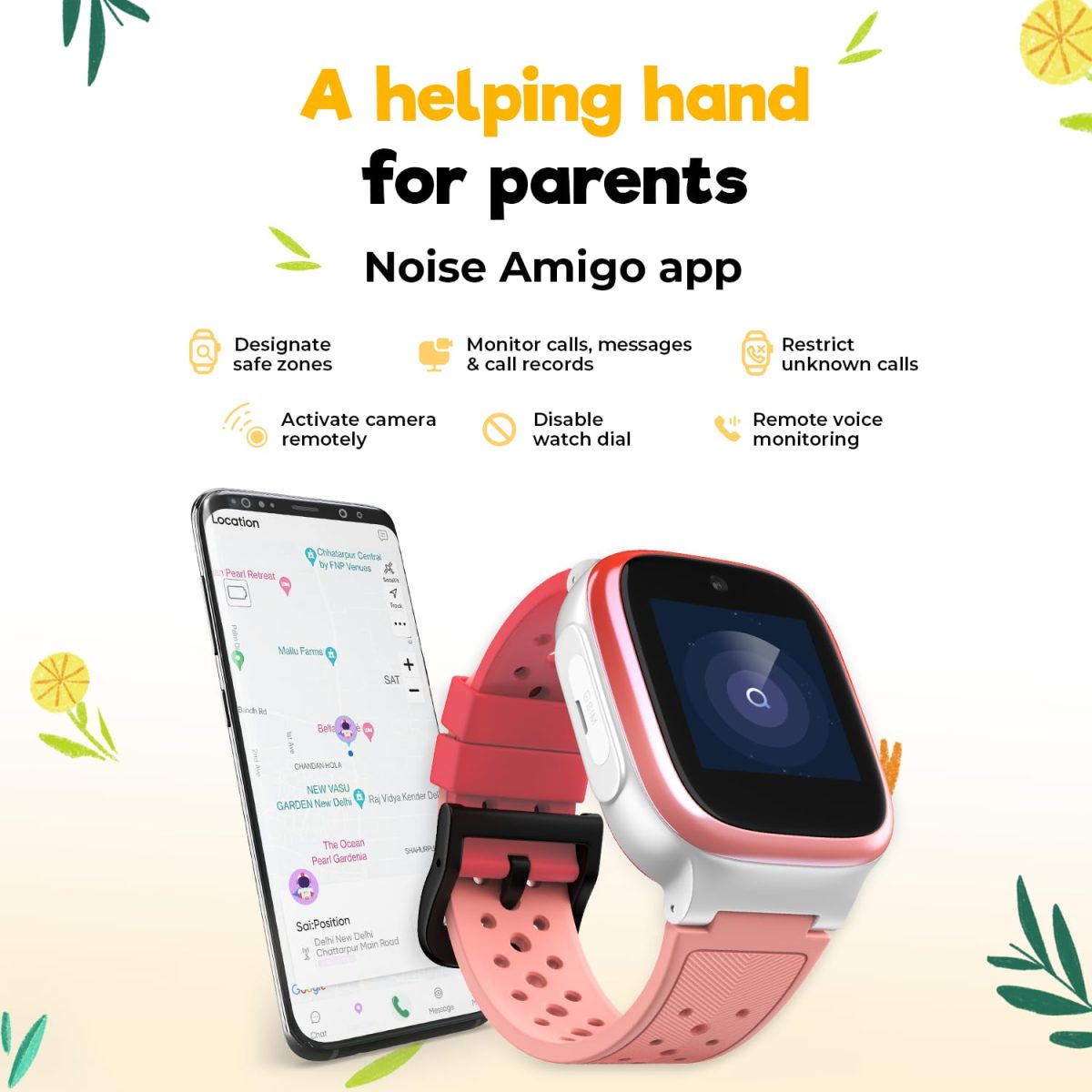 Noise Explorer Kids Smart Watch with GPS Tracking, 2-Way Video & Voice Calling, Safe Zone Alert, School Mode, SOS, Habit Formation, App for Parents (Phantom Blue) - Image 4
