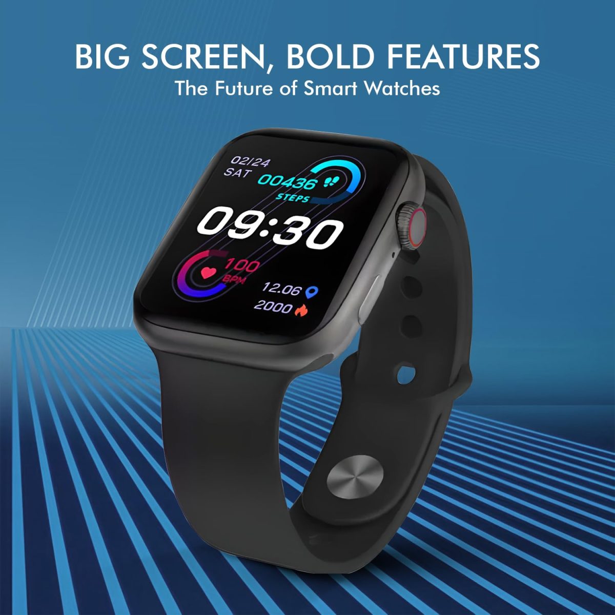 PunnkFunnk T500 Smart Watch for Men & Women | HD 1.83" Display | Bluetooth Calling | 100+ Sports Mode | Health Mode | Sleep Tracking | Compatible with All Android & iOS (Black Strap) - Image 3