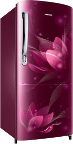Samsung 183 L, 2 Star, Digital Inverter, Direct-Cool Single Door Refrigerator (RR20C2712R8/NL, Blooming Saffron Red) - Image 3