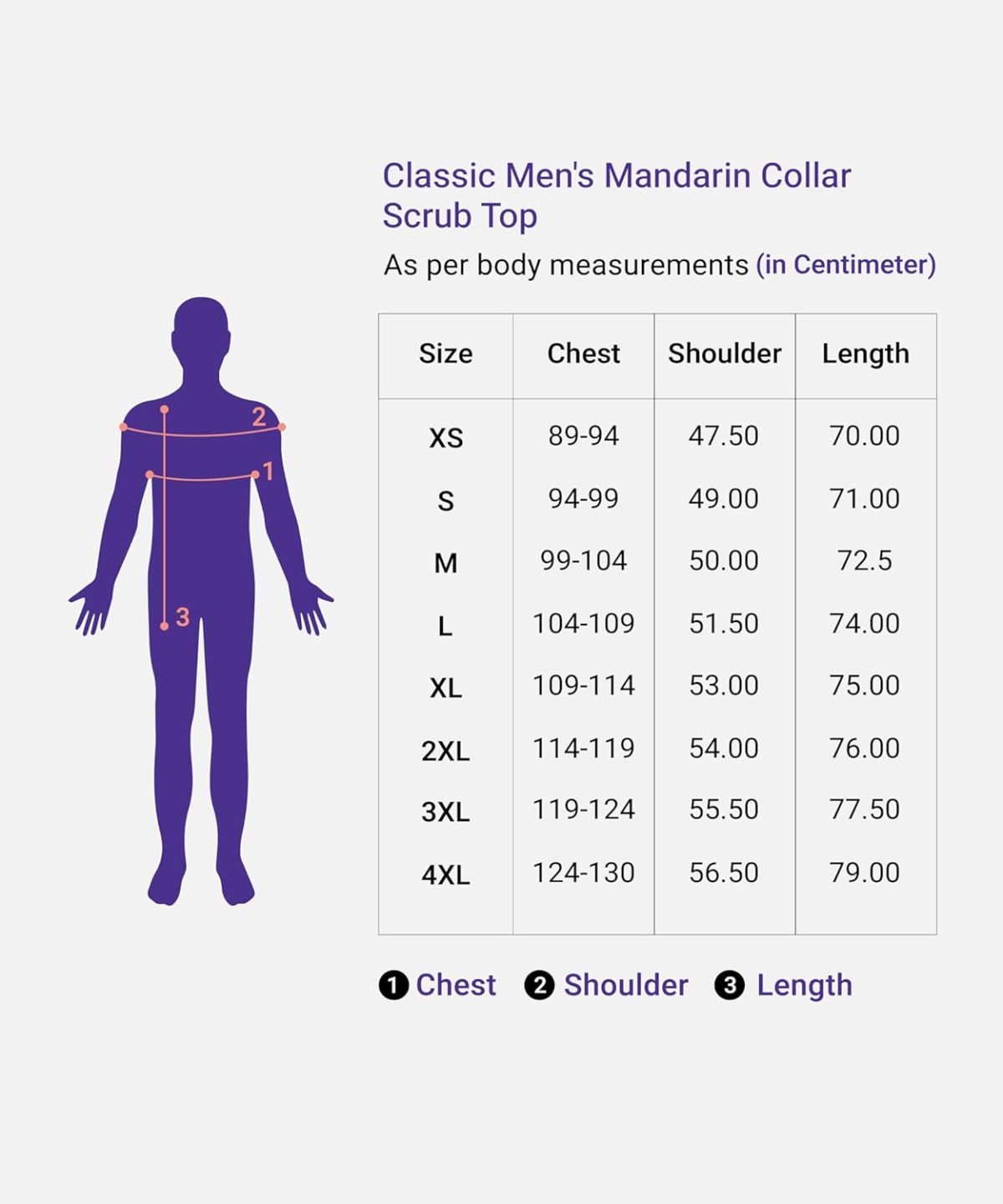 KNYA Classic Men's 5-Pocket Mandarin Collar Scrub Suit| Regular fit | Short Sleeves | For Doctors (XL, Navy Blue) - Image 6
