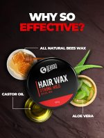 Beardo Stronghold Hair Wax| Glossy Finish | Shine | Strong Hold 100 gm - Image 6