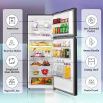 Haier 328 L, 3 Star, Convertible 10-in-1, Triple Inverter & Fan Motor Technology, Frost Free Double Door Refrigerator (HRF-3783YGG-P, Yellow Grey Glass) - Image 6