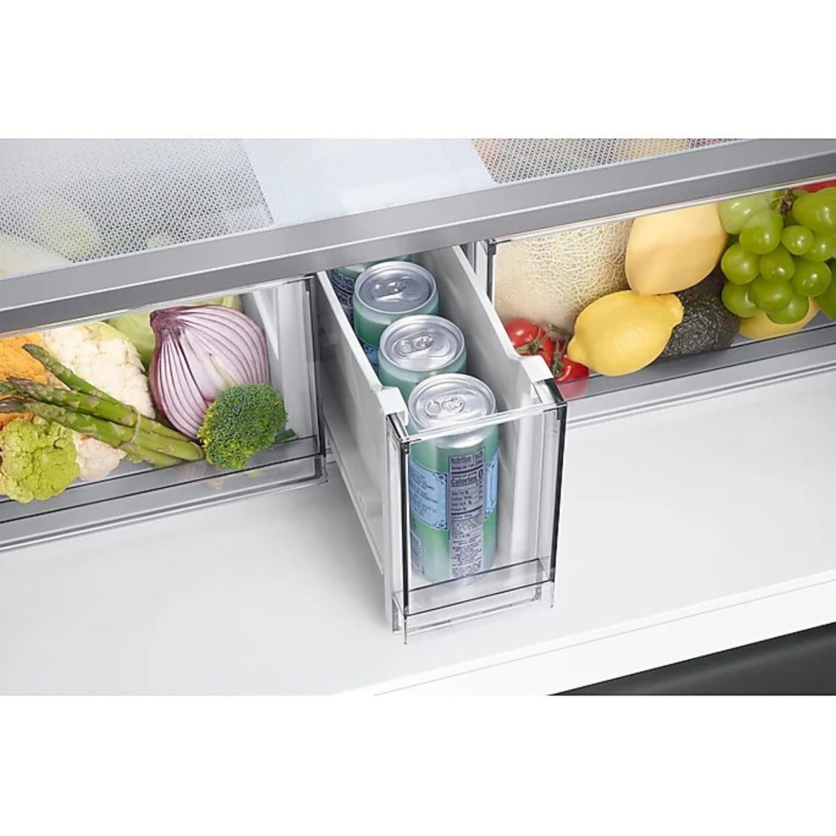 Samsung 650L 4 Door Convertible French Door Refrigerator | Dual Auto Ice Maker | Beverage Center™ | AI Energy Mode | SmartThings Connectivity | Clean White (RF65DB90BD12) - Image 5