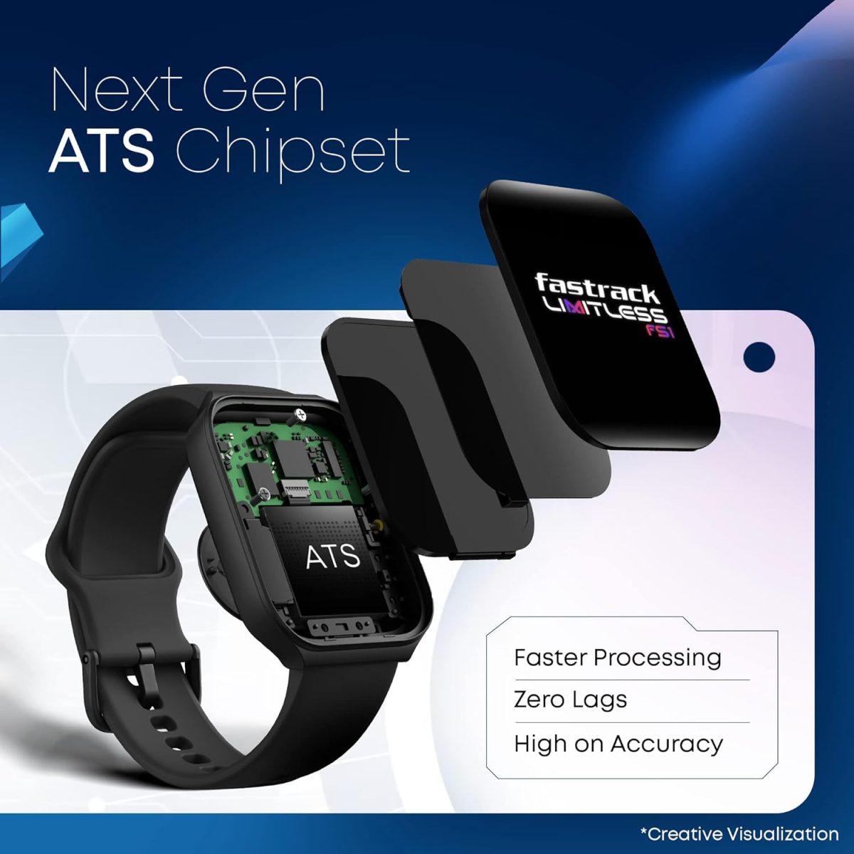 Fastrack Limitless FS1 Smart Watch|Biggest 1.95" Horizon Curve Display|SingleSync BT Calling v5.3|Built-in Alexa|Upto 5 Day Battery|ATS Chipset with Zero Lag|100+ Sports Modes|150+ Watchfaces,Black - Image 6