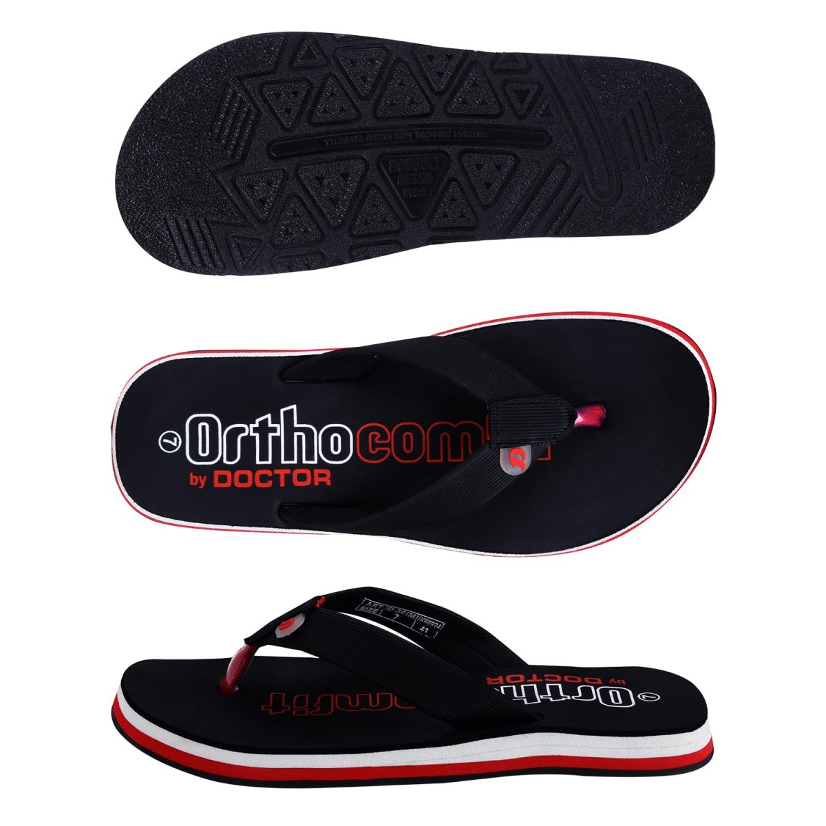 DOCTOR EXTRA SOFT Men's Orthopedic Tpr Slippers With Cushion Footbed For Adult|Stylish & Anti-Skid|Comfortable & Light Weight|Casual Durable Waterproof Everyday Dr. Home Flip Flops Gents & Boys D-36 - Image 7