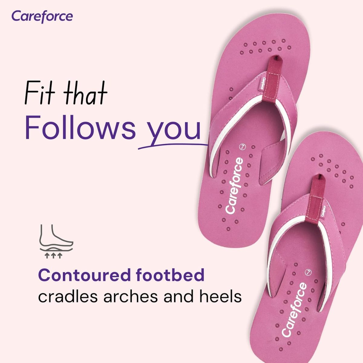 Careforce Ortho Slippers for Women Daily Use, EVA Cushioned Anti-Slip Sliders & Flip Flops | Arch Support Chappal for Daily Comfort & All-Day Wear Orthopedic Footwear for Women - Image 4