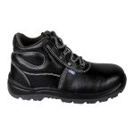Allen Cooper 1008 Hi-Ankle Safety Shoe, Size-9 UK, Black (Free Socks) - Image 2