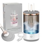 GIOGD Automatic Makeup Brush Cosmetic Brush Cleaner Spinning Blender Machine with USB Cable Brush Cleaner for All Size Makeup Brushes for Women Auto-rotating Brush Cleaner Deep Cleaning