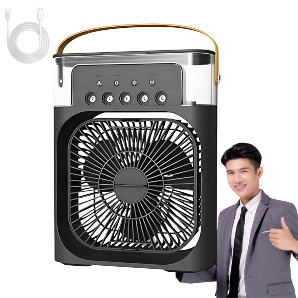 Enfogo (HOT DEAL 15 Years Warranty) Experience ultimate cooling versatility with the White Portable Air Conditioner Fanthis USB-powered mini AC a desk fan_M3_M78_Multicolor