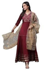 Aurelia Women Cotton Sharara Suit With Dupatta