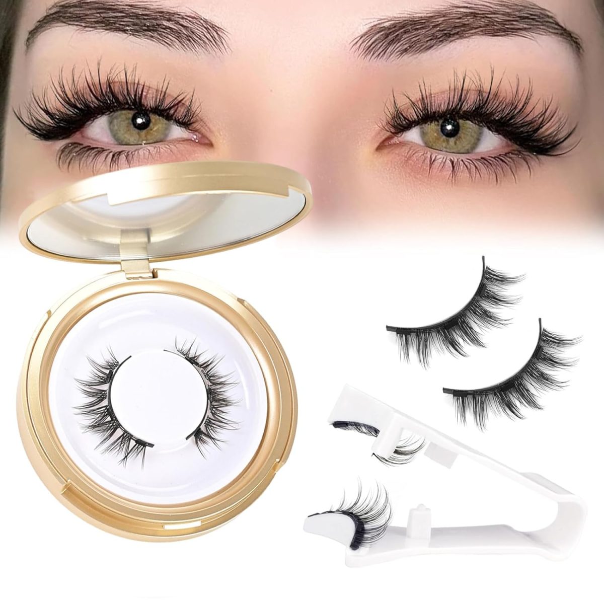 Magnetic Eyelashes, 3D Natural Look Magnetic Eyelashes for Women, Reusable Magnetic Eyelash Extension Kit with Applicator, Magnetic Lashes without Eyeliner, Wispy False Eyelashes No Glue Needed - Image 8