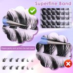MAYCREATE® Cat Eyelash Clusters Varied Length Individual Eyelash Clusters Fluffy Winged Eyelashes Clusters False Eyelashes Non-sticky DIY Cat Eyelash Clusters Party Makeup Eyelash Clusters - Image 5