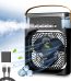 Portable Air Conditioner Fan, Mini Evaporative Air Cooler with 7 Colors LED Light, 1/2/3 H Timer, 3 Wind Speeds and 3 Spray Modes for Office, Home, Dorm, Travel(Black)