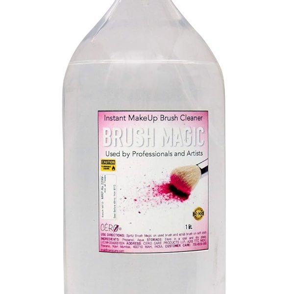 CERO® Makeup Brush Cleaner Spray - Quick-Dry, No-Rinse Formula for Deep Cleaning, Effectively Removes Residue, Oil & Bacteria, Safe for All Brush Types(1LIT)