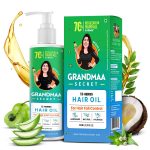 NIDHI’S GRANDMAA SECRET 13 Herbs Hair Oil For Men & Women | Promotes Hair Growth & Reduces Hair Fall | Handmade Natural Hair Oil with Curry Leaves | Hair Fall Control Oil For Dry Damaged Hair | 100 mL